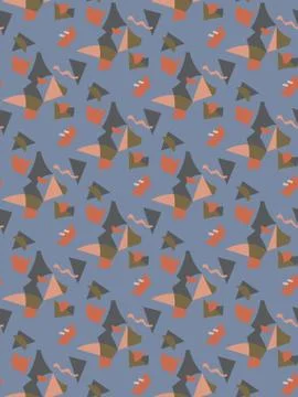 Modern seamless pattern with geometric forms Stock Illustration