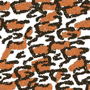 Modern seamless pattern with jaguar spots. Modern vector template. Template f Stock Illustration