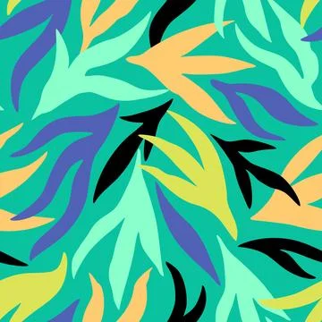 Modern seamless pattern with simple organic abstract elements. Vector 스톡 일러스트