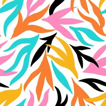 Modern seamless pattern with simple organic abstract elements. Vector イラスト素材