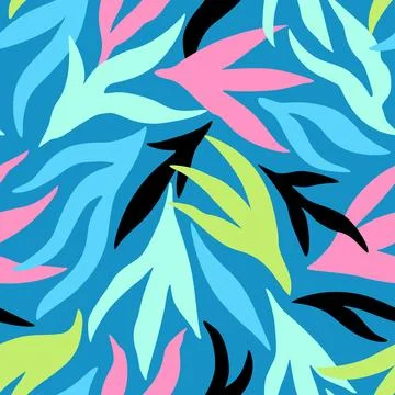 Modern seamless pattern with simple organic abstract elements. Vector Illustrazione stock