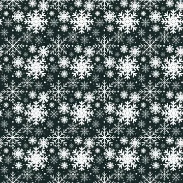 Modern seamless pattern with snowflakes Stock Illustration