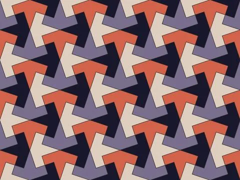 Modern seamless pattern in the style of Neoplasticism, Bauhaus, Mondrian Stock Illustration