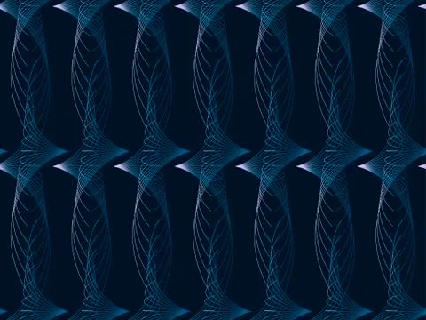 Modern seamless pattern with swirls. Dark background. Vector illustration Stock Illustration