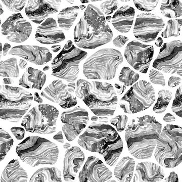 Modern seamless pattern with the texture of the layered Onyx mineral stone in Stock Illustration