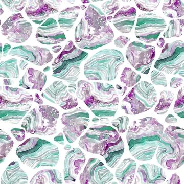 Modern seamless pattern with the texture of the layered Onyx mineral stone in Illustrazione stock