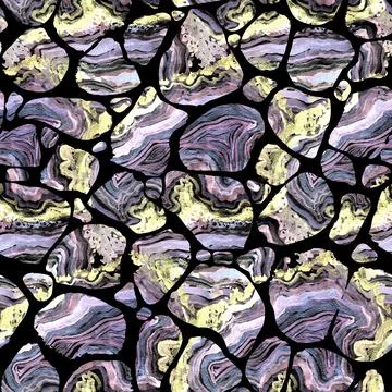 Modern seamless pattern with the texture of the layered Onyx mineral stone in Stockillustratie