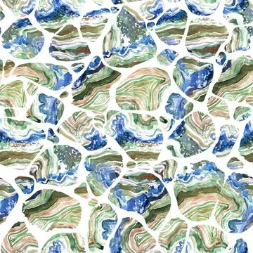 Modern seamless pattern with the texture of the layered Onyx mineral stone in Stockillustratie