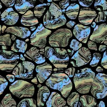 Modern seamless pattern with the texture of the layered Onyx mineral stone in Illustrazione stock