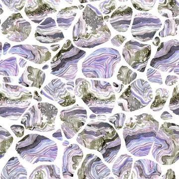 Modern seamless pattern with the texture of the layered Onyx mineral stone in Illustrazione stock