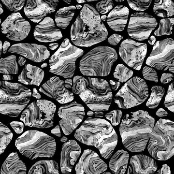 Modern seamless pattern with the texture of the layered Onyx mineral stone in Illustrazione stock
