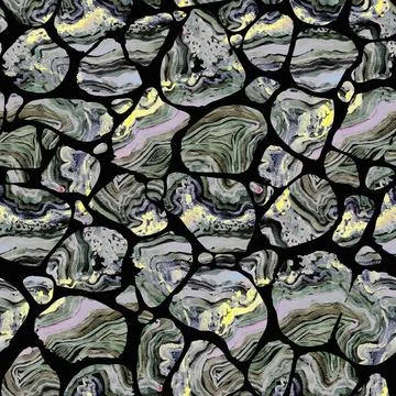 Modern seamless pattern with the texture of the layered Onyx mineral stone in Stockillustratie