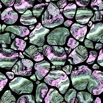 Modern seamless pattern with the texture of the layered Onyx mineral stone in Stock Illustration