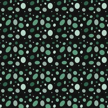 Modern seamless textile design featuring circular patterns on a dark backgrou Stock Illustration