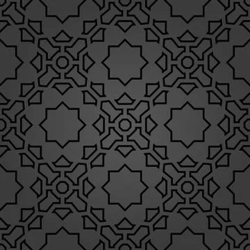 Modern Seamless Vector Pattern in Arabian Style Stock Illustration