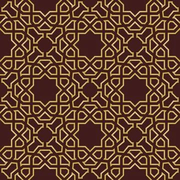 Modern Seamless Vector Pattern in Arabian Style Stock Illustration