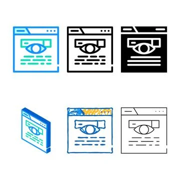 Modern search web site seo optimization color icon vector Stockillustratie