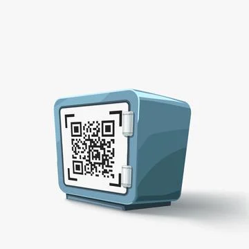 Modern secure cold digital wallet qr code Illustrazione stock