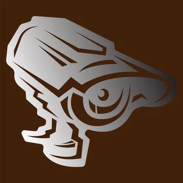 Modern Security Surveillance CCTV Camera 库存插图