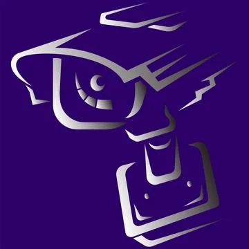 Modern Security Surveillance CCTV Camera 库存插图