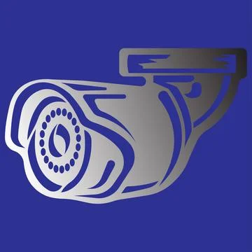 Modern Security Surveillance CCTV Camera 库存插图