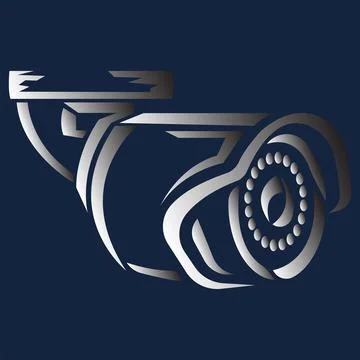 Modern Security Surveillance CCTV Camera 库存插图