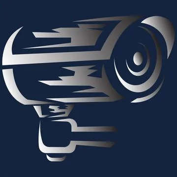 Modern Security Surveillance CCTV Camera Illustration