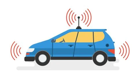 Modern self driving car Stock Illustration
