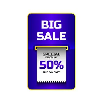 Modern selling label design vector Stock Illustration