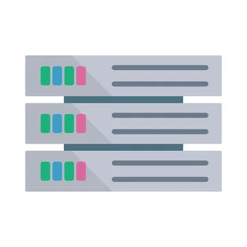 Modern server icon. Hosting machine. Vector. 스톡 일러스트