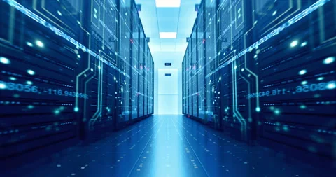 Modern server room datacenter crypto currency mining farm. Stock Footage 232793996