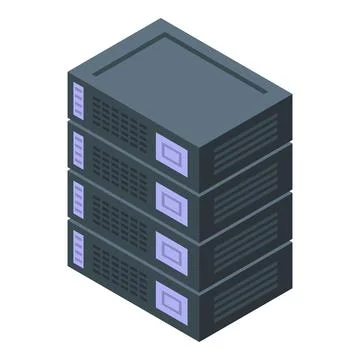 Modern server room equipment processing data Stock Illustration