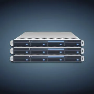 Modern Server Units Illustrazione stock