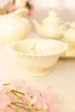 Modern Serving Festive Dinner. Tableware and Interior Items. Stock Photos