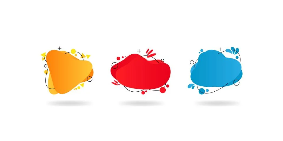 Modern set of abstract gradient banners. Vector template banners Stock Illustration