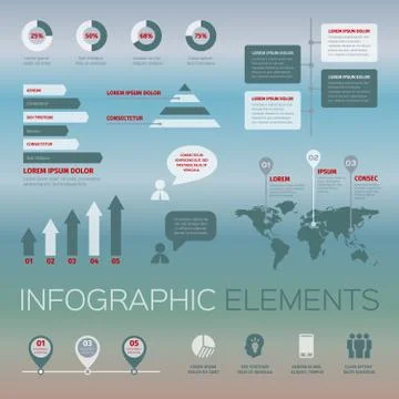 Modern set of infographic elements Illustrazione stock