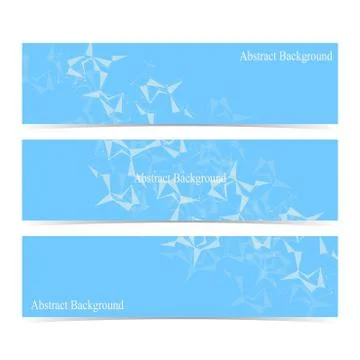 Modern set of vector banners. Abstract polygonal graphic background dots with Stock Illustration