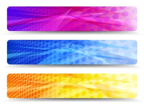 A modern set of vector banners with abstract background Stock Illustration