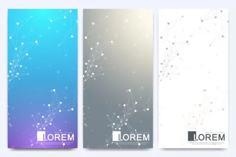 Modern set of vector flyers. Geometric abstract presentation with golden mandala 스톡 일러스트