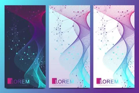 Modern set of vector flyers, web, banner, card, certificate, gift, voucher Stock-Illustration