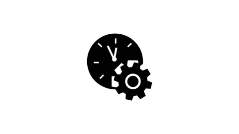 Modern Settings Icon clock Animation Stock Footage 311652040