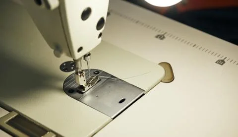 Modern sewing machine close up Stock Photos