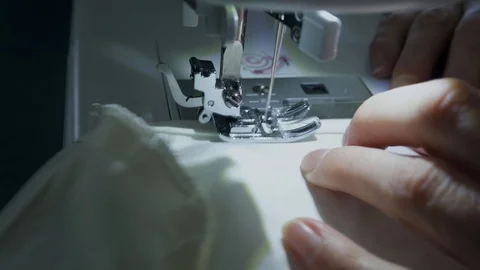 Modern sewing machine Stock Footage 127041414