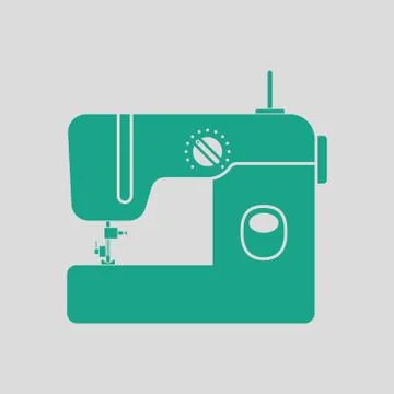 Modern sewing machine icon Illustrazione stock