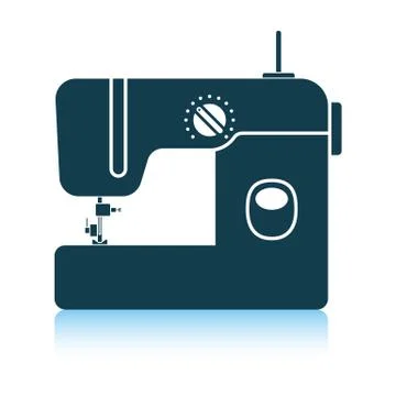 Modern sewing machine icon Illustrazione stock