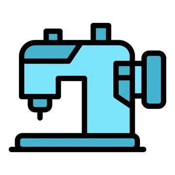Modern sewing machine icon vector flat Illustrazione stock