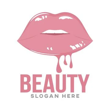 Modern sexy lips logo. Vector illustration Stock Illustration