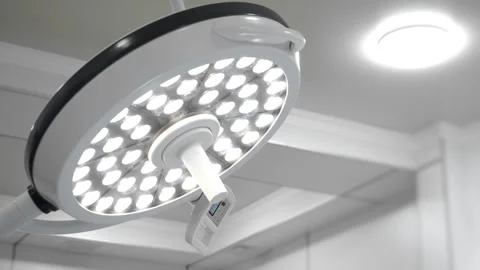 Modern shadowless LED surgical lamp. Stock Footage 312183520