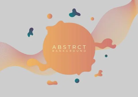 Modern shape abstract element fluid style particle modern line with space Stock Illustration