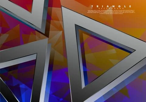 Modern shape abstract triangle background Stock Illustration